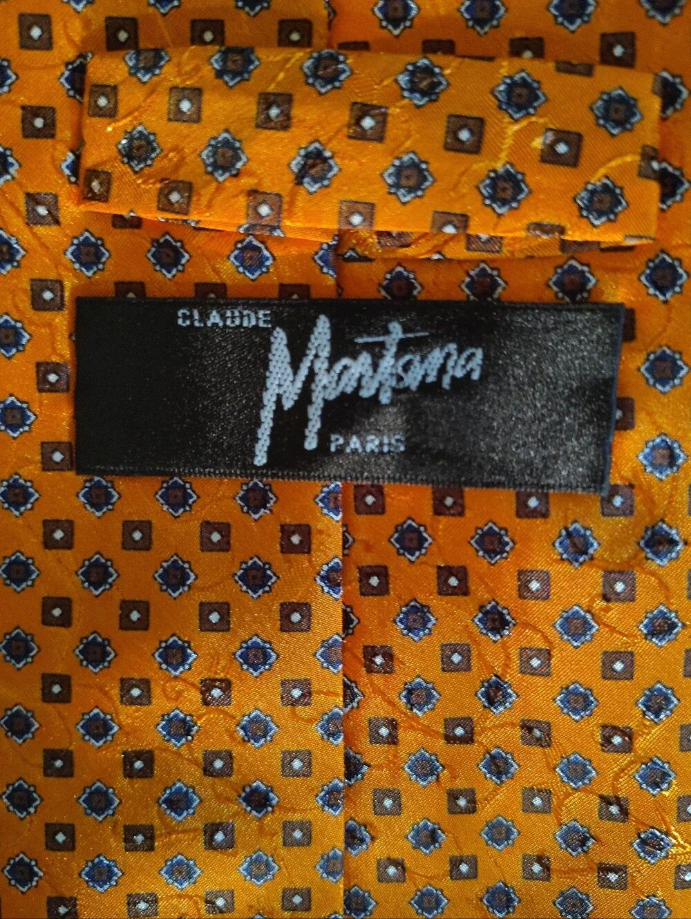 Vintage Claude Montana Paris Geometric Print Men's Tie - AS IS